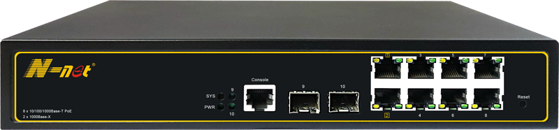 千兆2光8电网管型PoE/NC3082SPGM